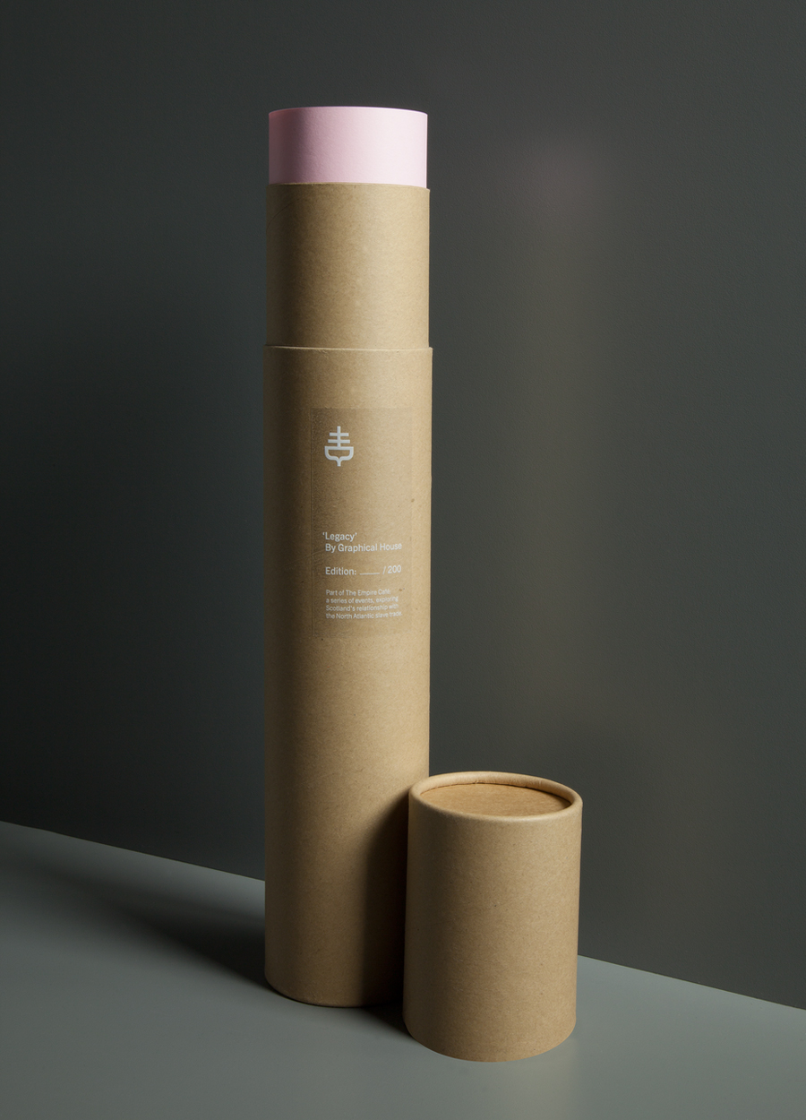 Poster tube designed by Graphical House for The Empire Café