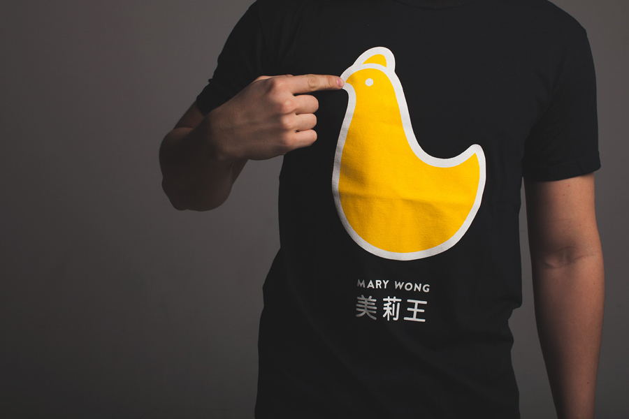 Iconography and t-shirt design by Fork for fast food chain Mary Wong