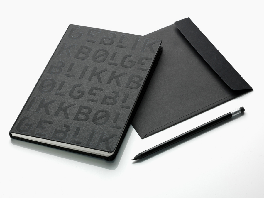 Logotype and notebook with raised print detail designed by Tank for architecture firm Bølgeblikk