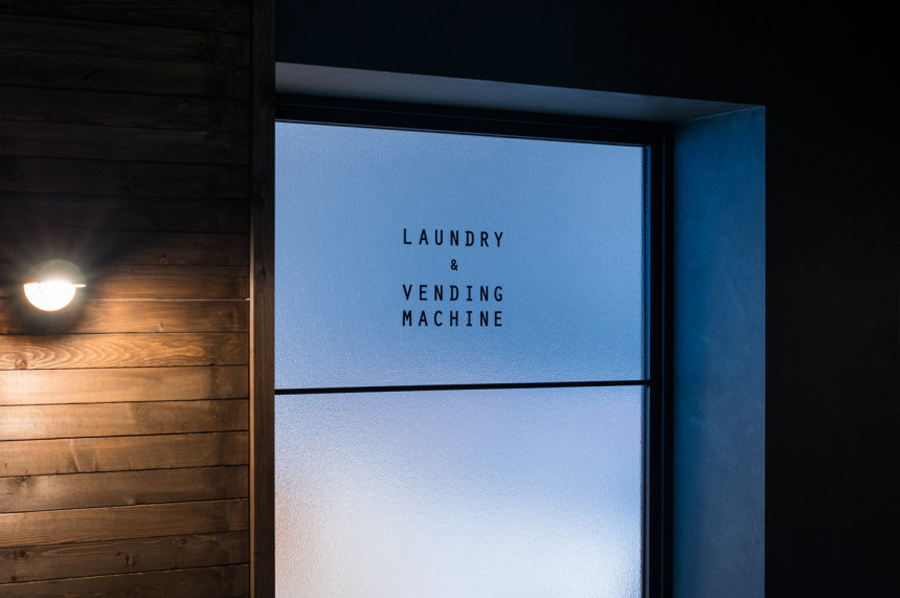 Interior signage designed by UMA for U2's Onomichi based Hotel Cycle