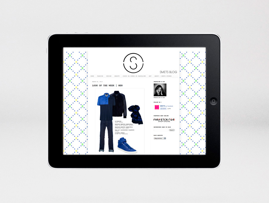 Logo and mobile website designed by Coast for Brussels based luxury department store Smets