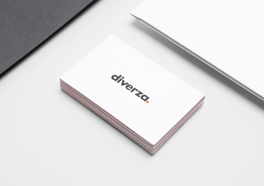 Logo and business card for Mexican on-line, electronic invoicing service provider Diverza designed by Face Creative