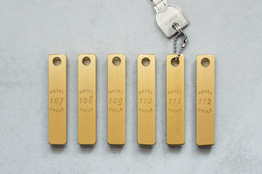 Key chain designed by UMA for U2's Onomichi based Hotel Cycle