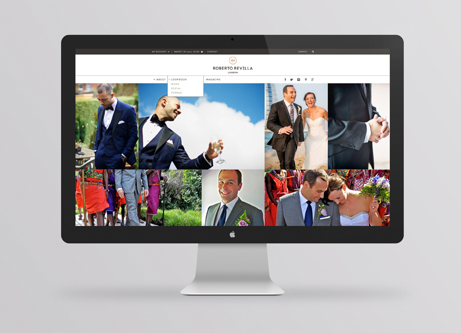 Responsive website for London based tailor Roberto Revilla designed by Friends