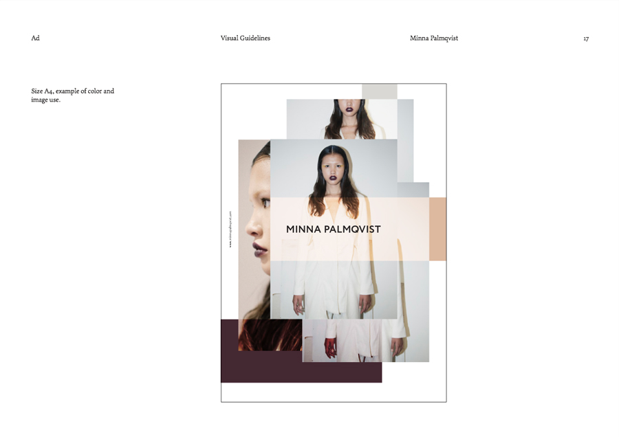 Brand guidelines created by Bedow for fashion designer and label Minna Palmqvist