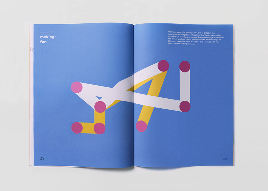 Print designed by Garbett for the Australian Institute of Architects' 2014 conference Making