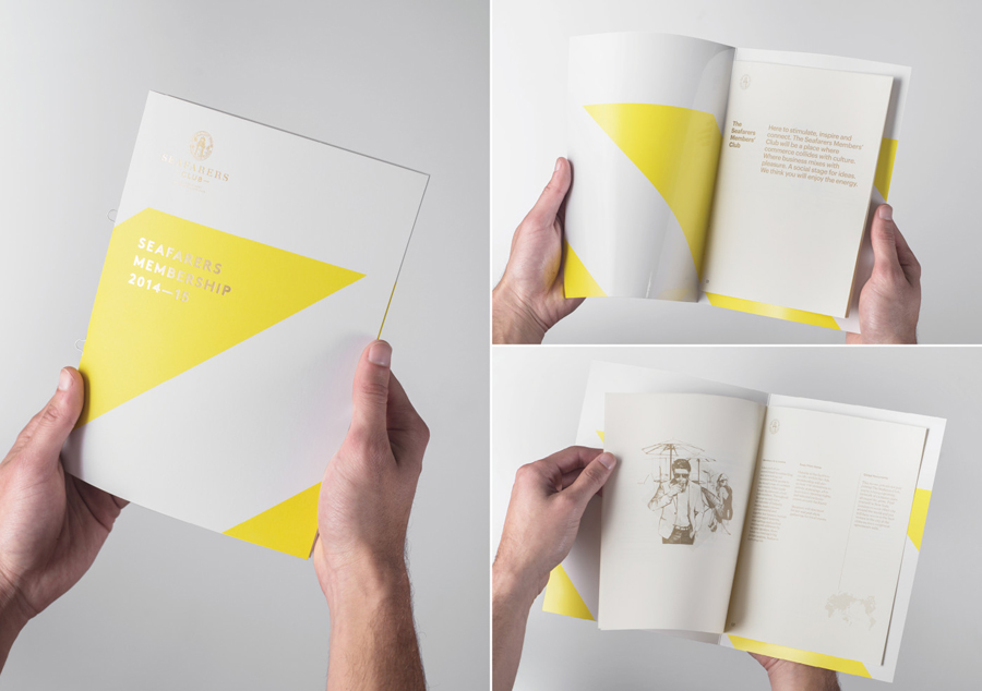 Print with gold foil print finish created by Inhouse for Auckland's The Seafaring Building