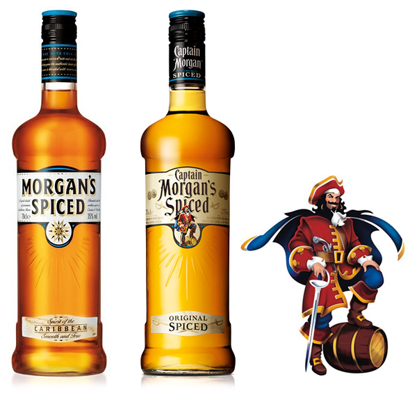 Packaging for Captain Morgan's Spiced.