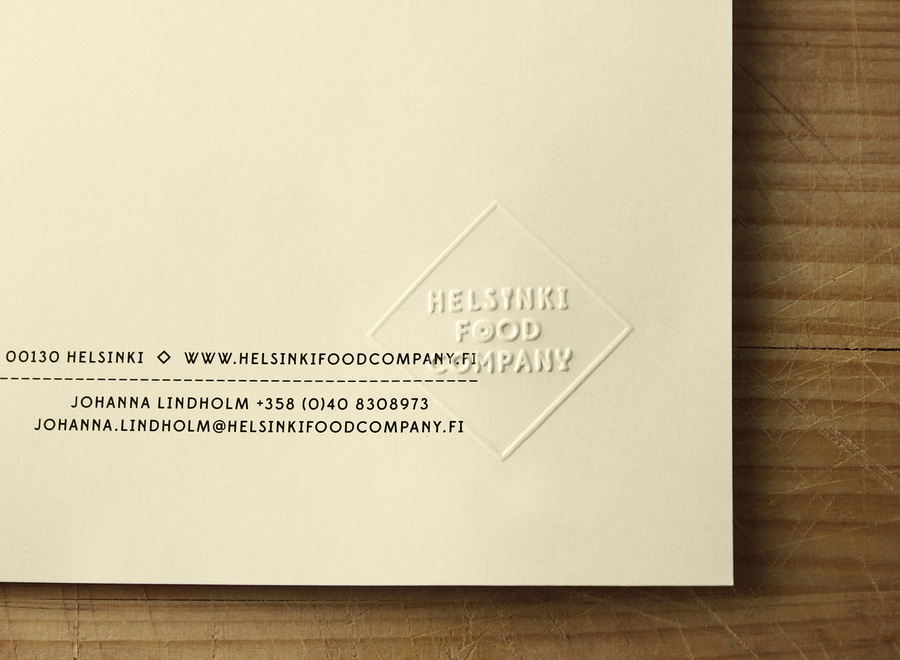 Logo and mobile website for Helsinki Food Company designed by Werklig