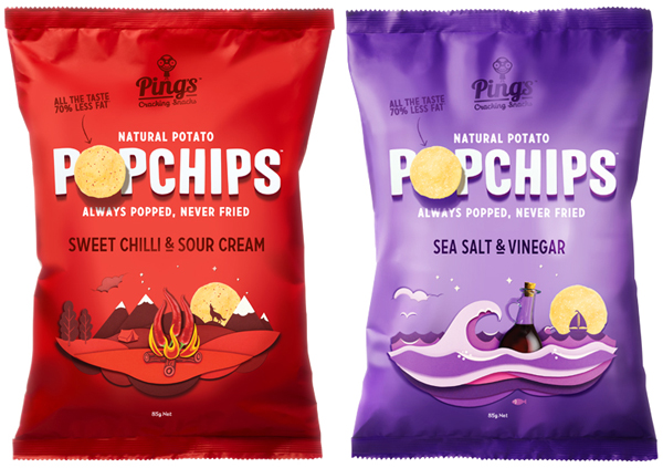 Popchips - Logo and packaging created by Marx Design