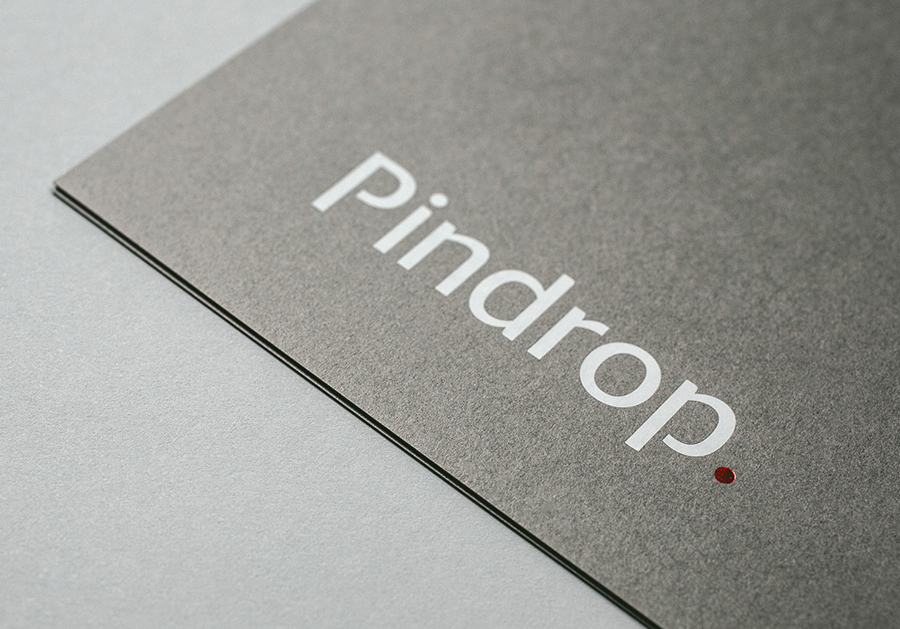 Logotype and business card designed by Nudge for bank and financial institution regulation resource Pindrop Logotype and business card designed by Nudge for bank and financial institution regulation resource Pindrop
