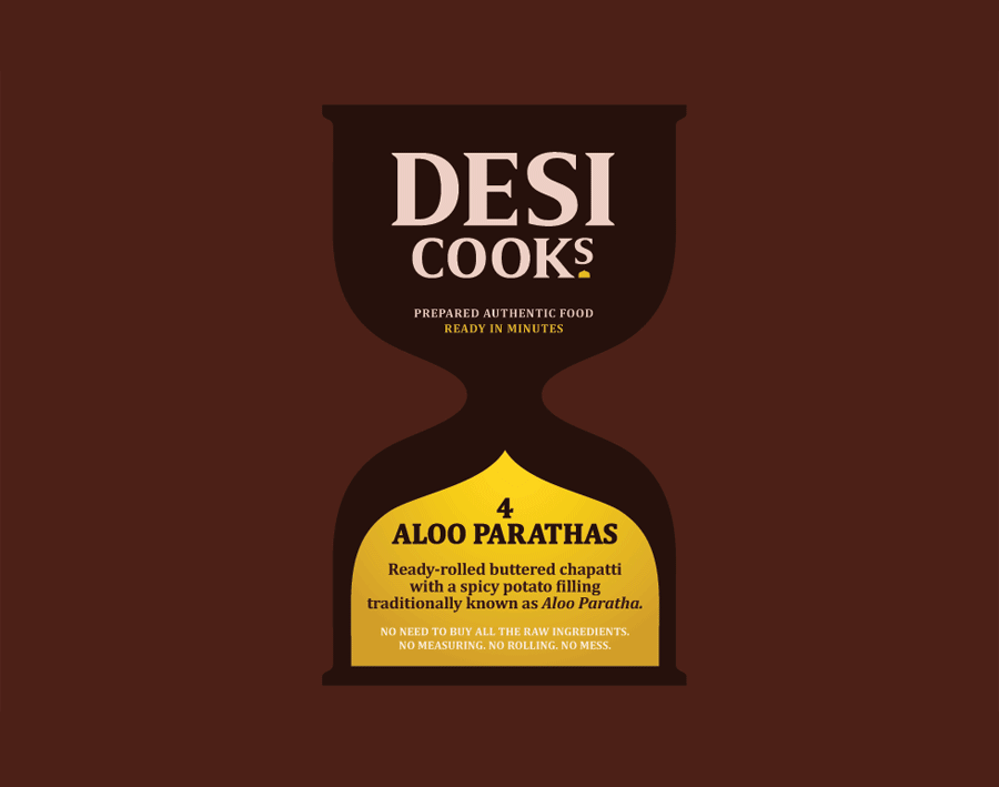 Desi Cooks packaging by Designers Anonymous