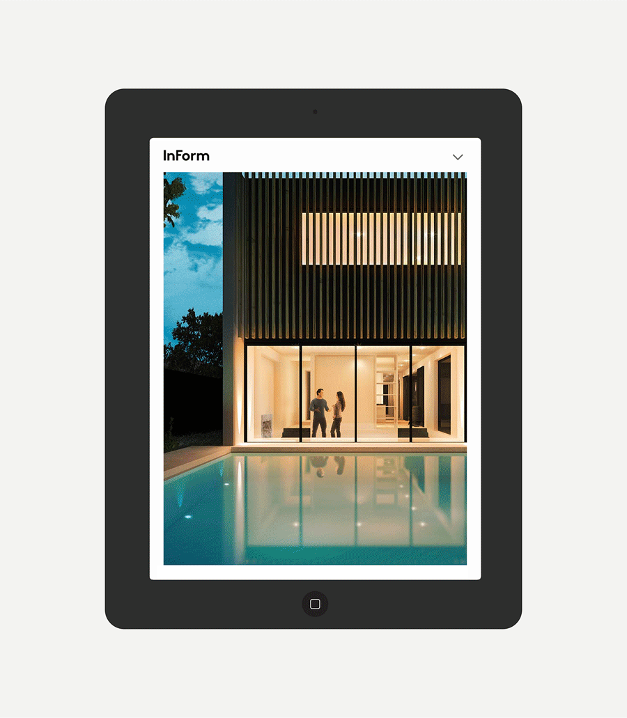 Logo and responsive website for architectural design and building firm InForm created by Hofstede