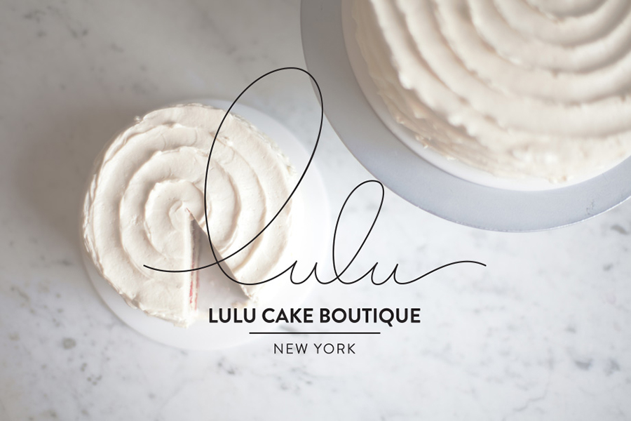 Logo and typography for Lulu Cake Boutique designed by Peck and Co.
