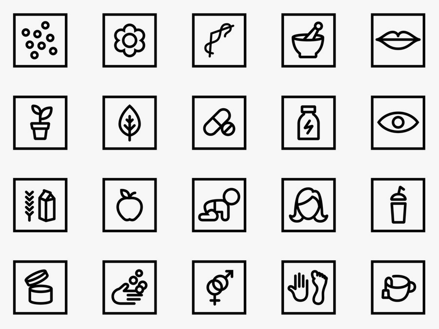 Iconography by Bond for Finnish health store PÜR