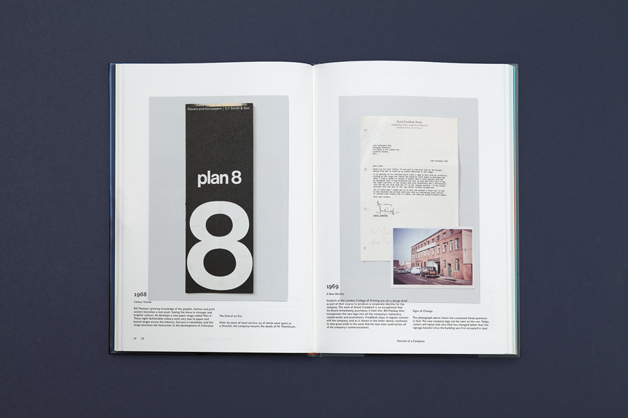 History and sample book designed by Made Thought for British paper merchant G . F Smith