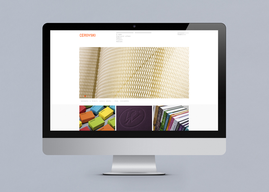 Website for print production studio Cerovski designed by Bunch