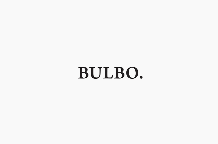 Logotype for high-end boutique lighting shop and interior planning service Bulbo designed by Anagrama