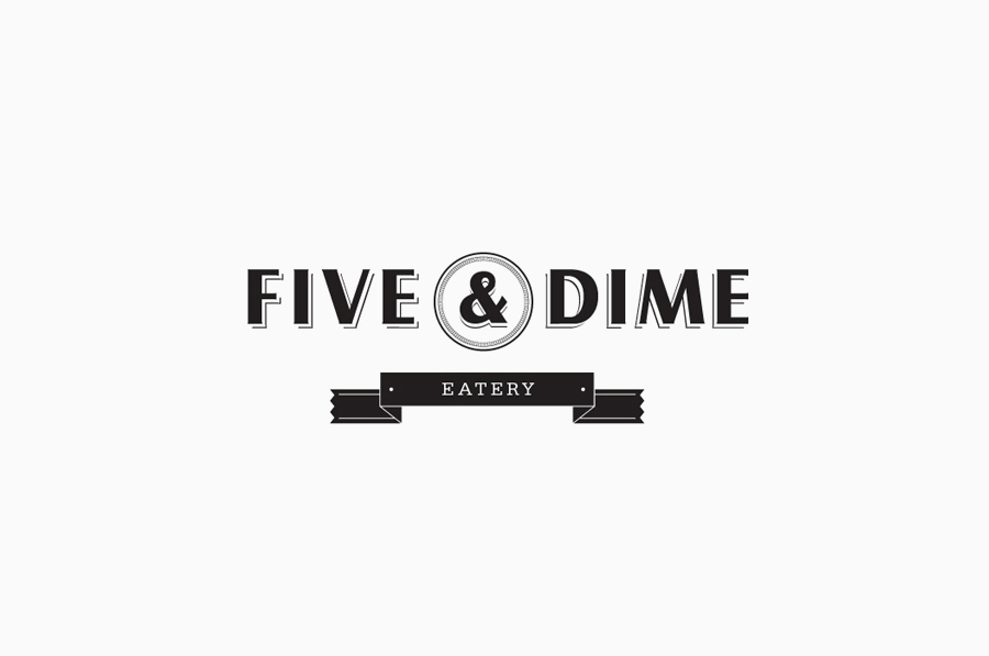 Logo design by Bravo Company for Five & Dime