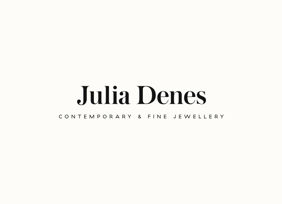 Logo for contemporary handmade jewellery designer Julia Denes by Studio Sammut