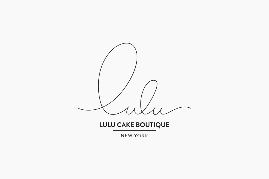 Logo and typography for Lulu Cake Boutique designed by Peck and Co.