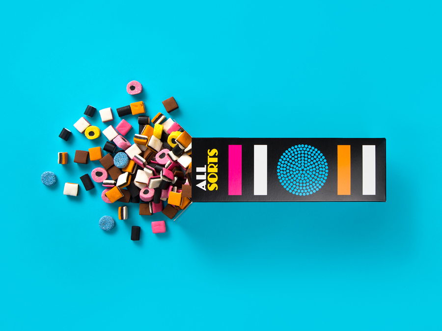 Packaging designed by Bond for confectionery Allsorts