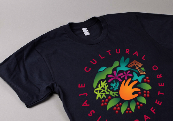 Logo and print designed by Jaime Cadavid for Colombian coffee growing organisation Paisaje Cultural Cafetero