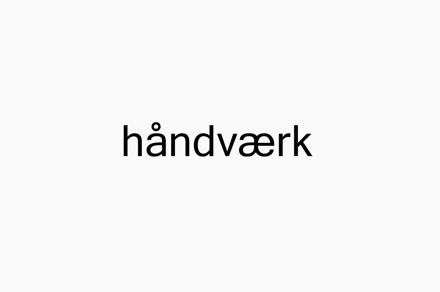 Sans-serif logotype for fashion brand Håndværk designed by Savvy