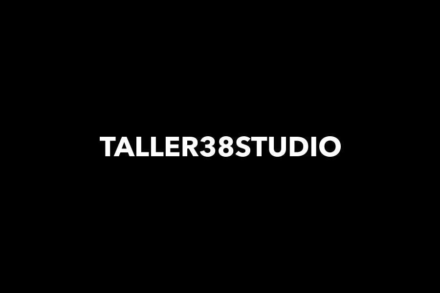 Sans-serif logotype for property developer T38 and and architecture workshop Taller 38 designed by Savvy