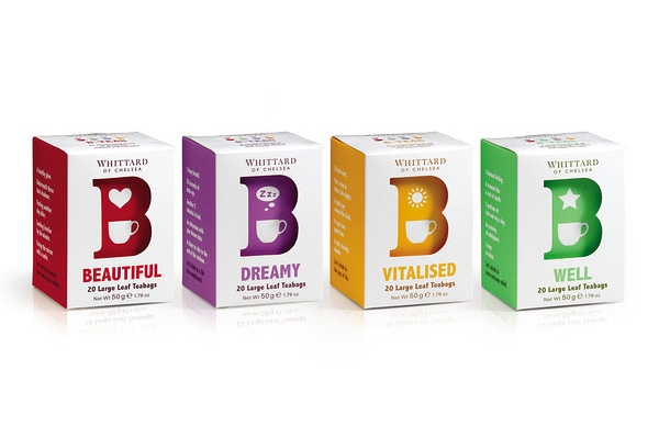 Packaging for B Tea from Whittard designed by Nick and Carole