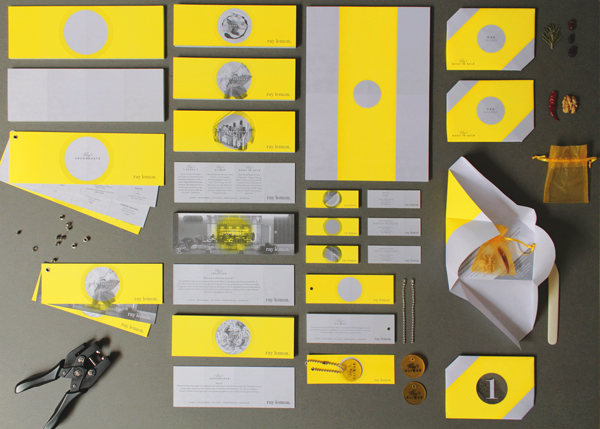 Print work by Leib Und Seele for Heilbronn based bar Ray Lemon's monthly event Menu in Yellow