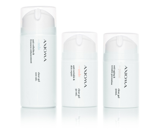 Packaging for high quality and active skincare brand Axioma designed by Anagrama