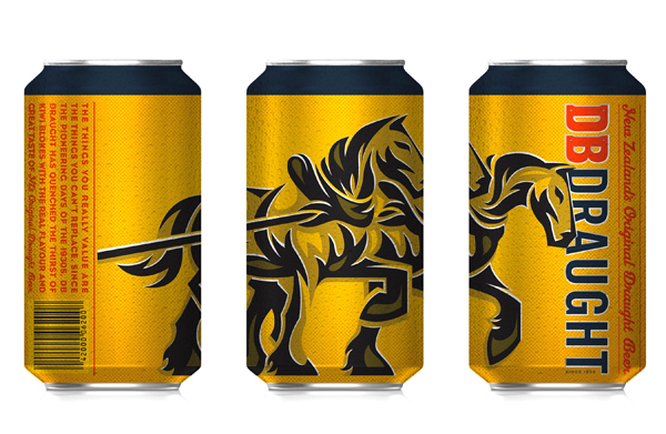 Packaging with illustrative detail created by Designworks for award winning New Zealand draught ale DB Draught Packaging with illustrative detail created by Designworks for award winning New Zealand draught ale DB Draught