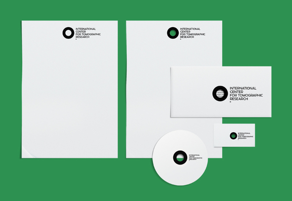 Logo and stationery created by Tomat Design for The International Center for Tomographic Research