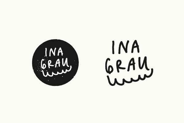 Logotype designed by Anthony Lane for sophisticated handcrafted shoe brand Ina Grau