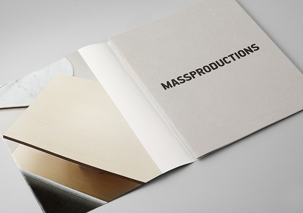 Logo and brochure design for furniture company Massproductions created by Britton Britton
