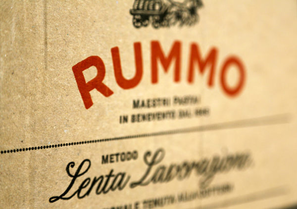 Packaging design by Irving & Co. for Italian pasta manufacturer Rummo