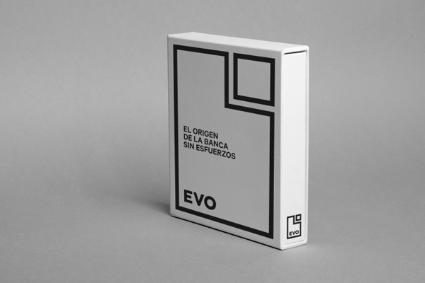 Logo and folder for Spanish Bank Evo designed by Saffron