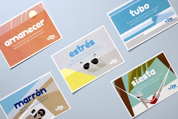 Logo and illustrative print designed by Saffron for Spanish high street travel agent Vibo