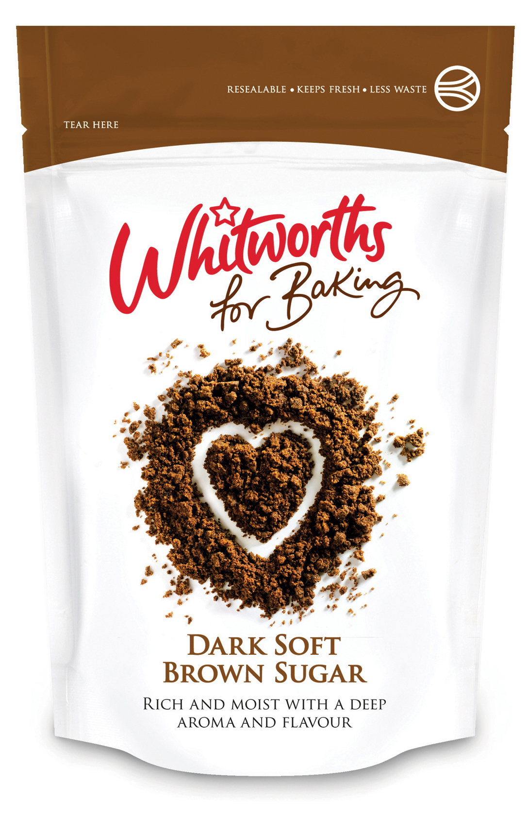 Packaging created by Leahy Brand Design for baking sugar brand Whitworths for Baking