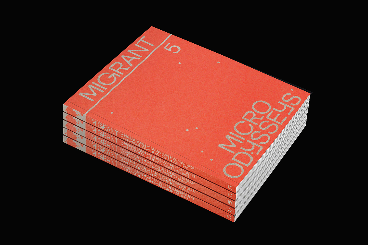 Fluorescent Red Spot Colour: Migrant Journal No.5 by Offshore Studio
