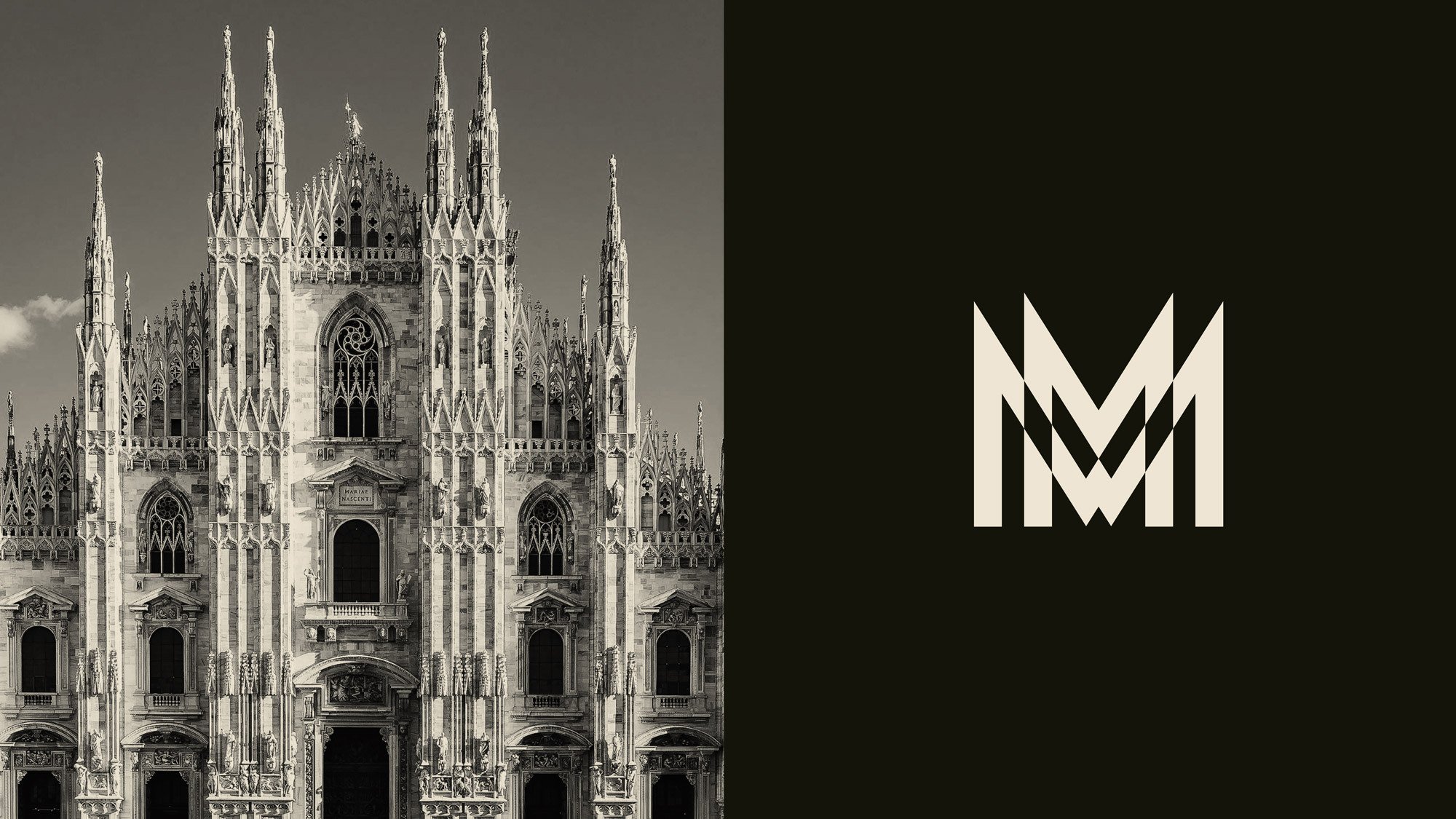 Logo based on Milan cathedral for Orchestra Sinfonica di Milano designed by Landor & Fitch 