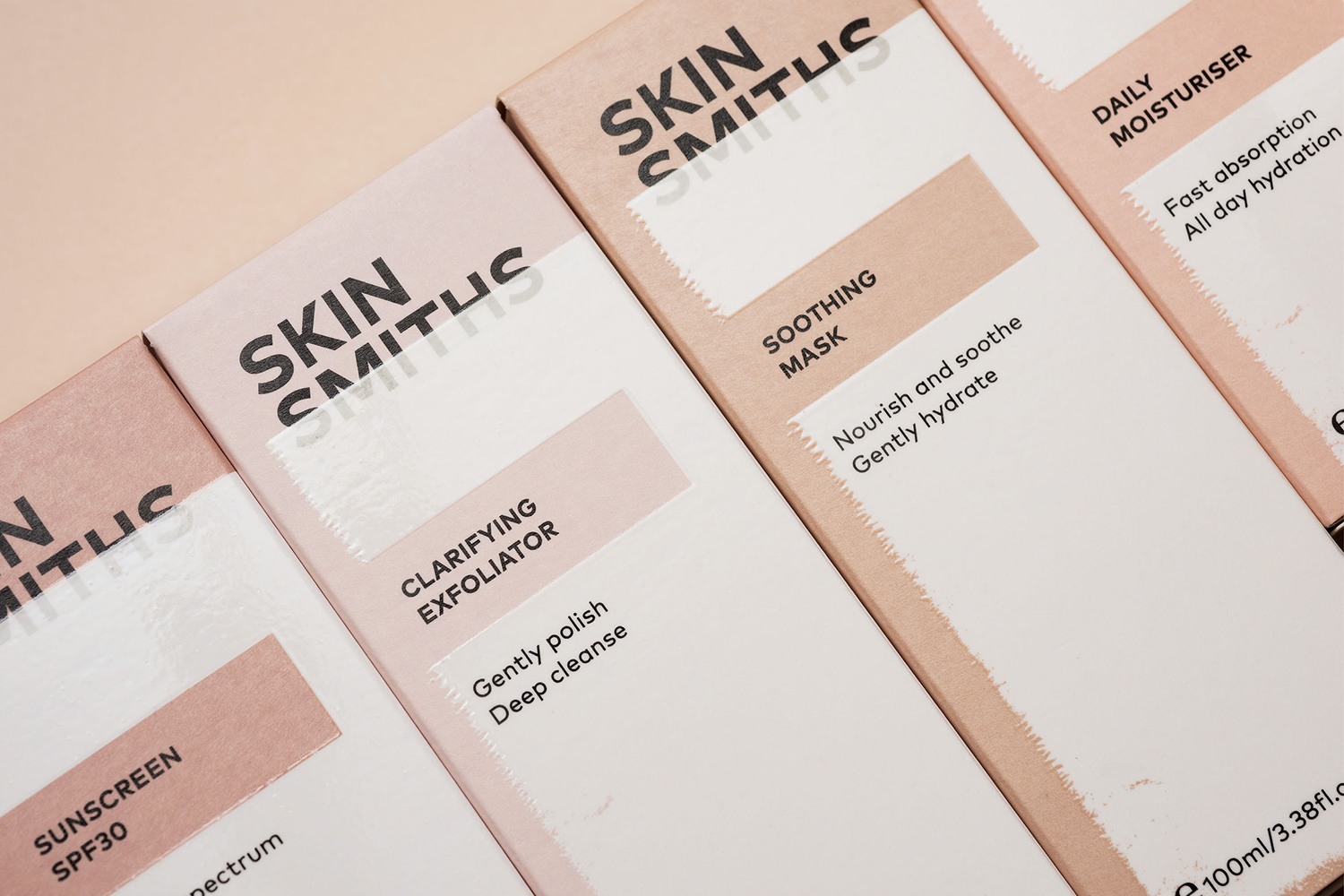 Packaging design by Aukland-based studio Akin for New Zealand sunscreen brand Skinsmiths