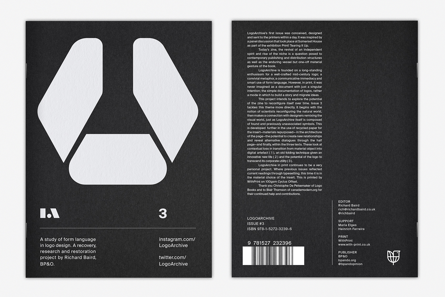 LogoArchive Issue 3 designed and edited by Richard Baird, published by BP&O