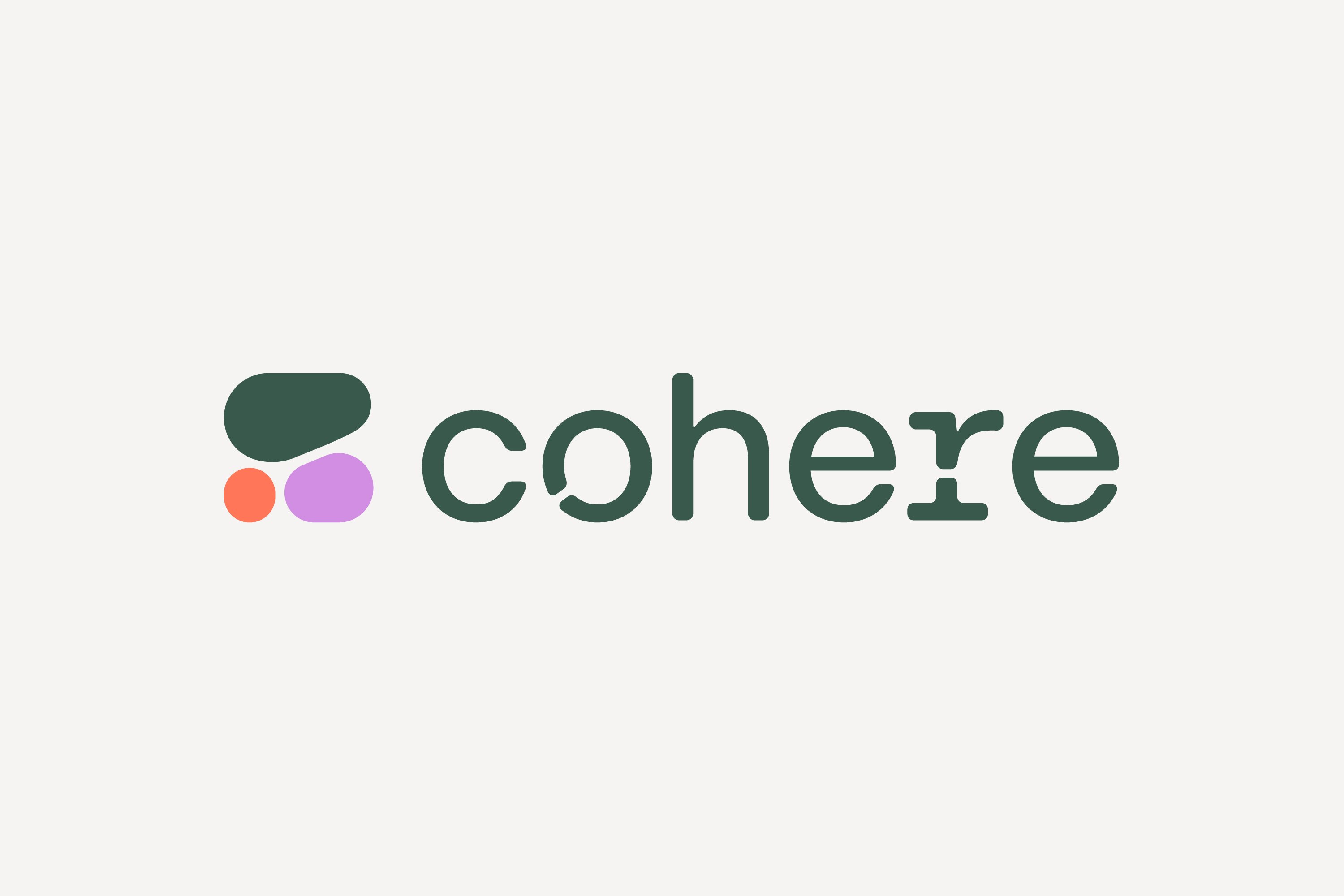 Logo for AI platform for business Cohere designed by Pentagram partners Jody Hudson-Powell & Luke Powell