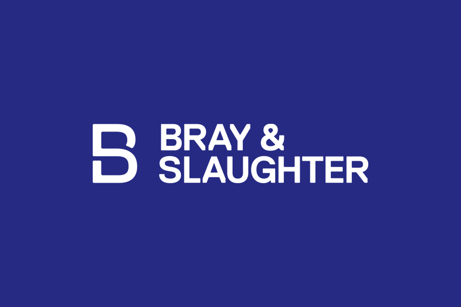 Monogram and logotype design by Mytton Williams for Bristol based leading regional contractor Bray & Slaughter