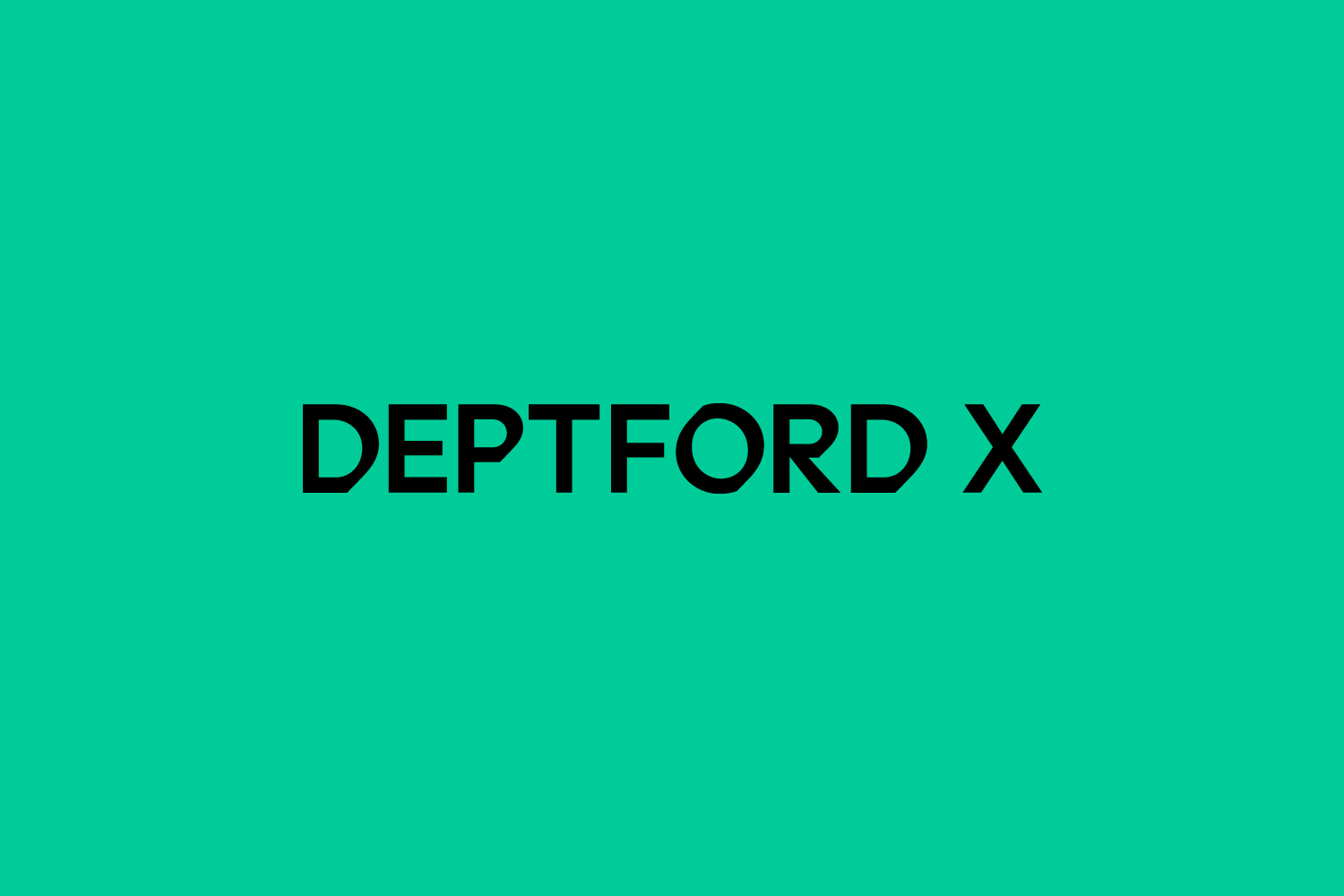 Logotype designed by IYA Studio for arts festival Deptford X