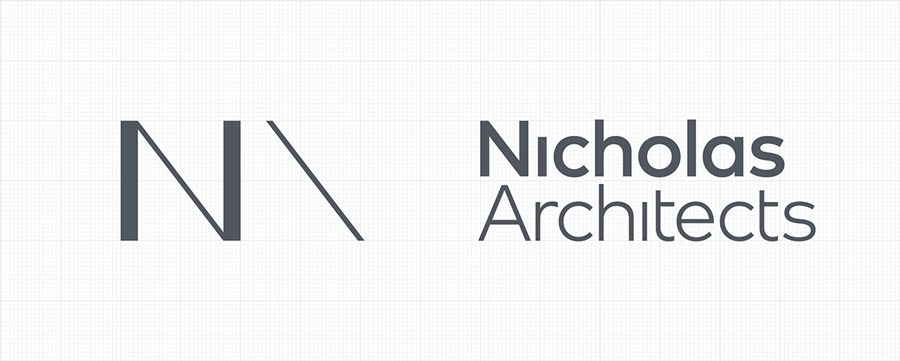 Logo for Nicholas Architects by Strategy Design, New Zealand