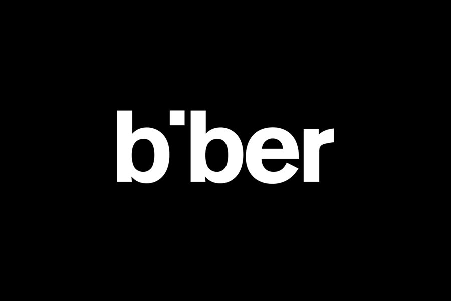 Sans-serif logotype for Biber Architects designed by Spin