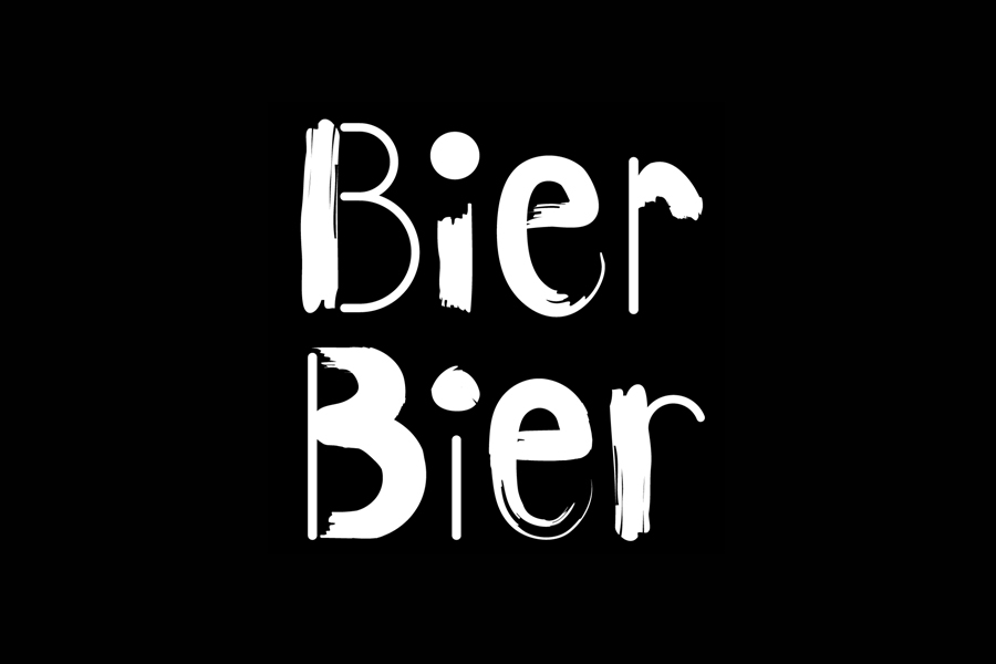Logotype for Helsinki based beer bar Bier Bier by Finnish graphic design studio Tsto